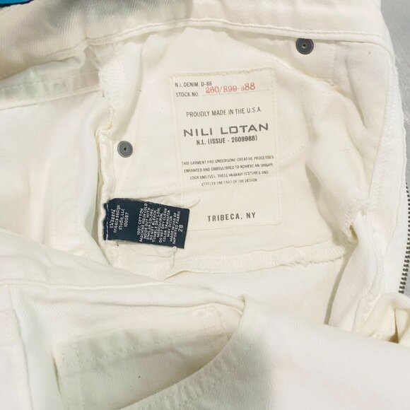 Nili Lotan White Boot Cut Denim — Sculptural Ease from NYC (Size 28) - Picture 16 of 17